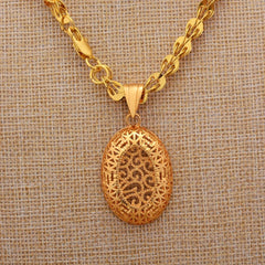 24K Jewelry sets wedding gold color for women African bridal Women's necklace earrings pendants jewellery set - Flexi Africa