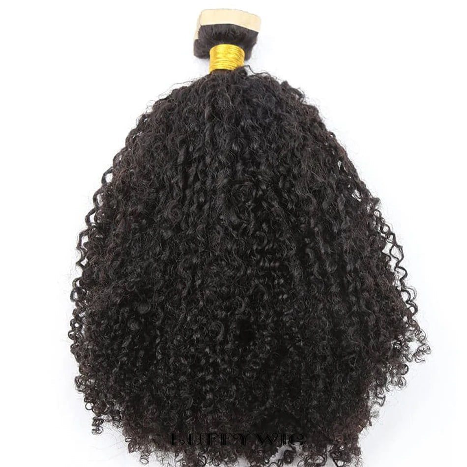 Buy Double Drawn Afro Kinky Curly Tape In Human Hair Extensions for Black Women Glue On 100g for only $73.23 at Flexi Africa