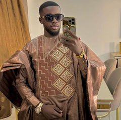 Shop now for a stylish Bazin Riche Embroidered Top for men at Flexi Africa. Elevate your wardrobe with this exclusive design