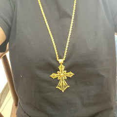 Buy Ethiopian Cross Necklace Twisted Chain – Gold Color African Wedding Party Jewelry Gift for only $4.92 at Flexi Africa!