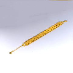 Buy Gold African Party Jewelry: Ethiopian Coin Chain Bracelet - Unisex Middle Eastern Gif for only $7.49 at Flexi Africa!