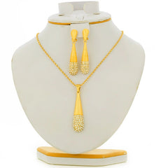 Trendy Fashion Jewelry Set for Women: Necklace & Earrings - Weddings & Parties - Free Delivery Worldwide only at Flexi Africa