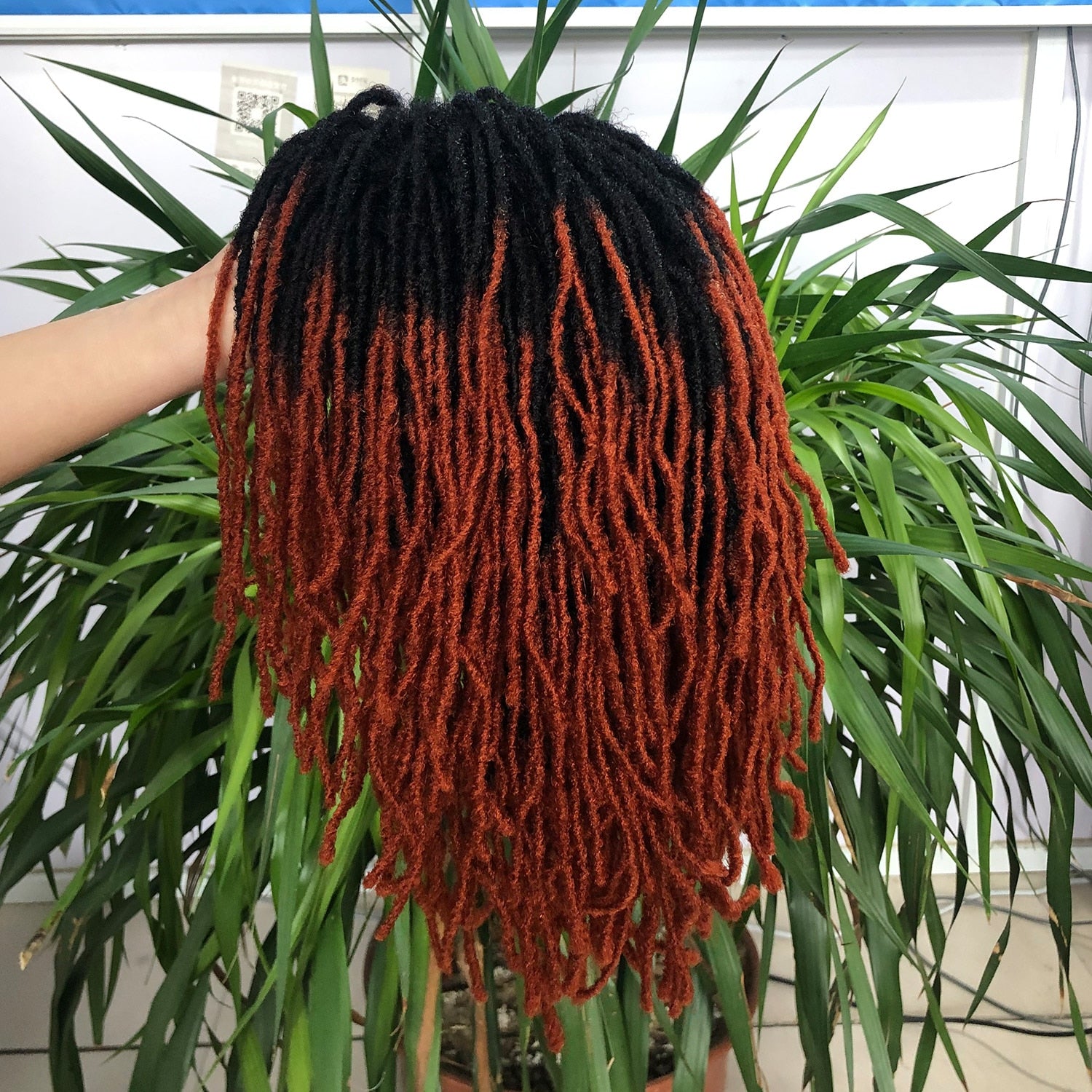 10" Braided Wigs Afro Bob Wig Synthetic Dreadlock Wigs Short Curly - Flexi Africa - Flexi Africa offers Free Delivery Worldwide - Vibrant African traditional clothing showcasing bold prints and intricate designs