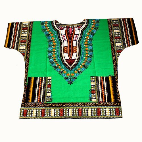 100% Cotton African Print Dashiki Unisex Clothing Bold and Colorful Loose T-shirts - Flexi Africa - Free Delivery Worldwide