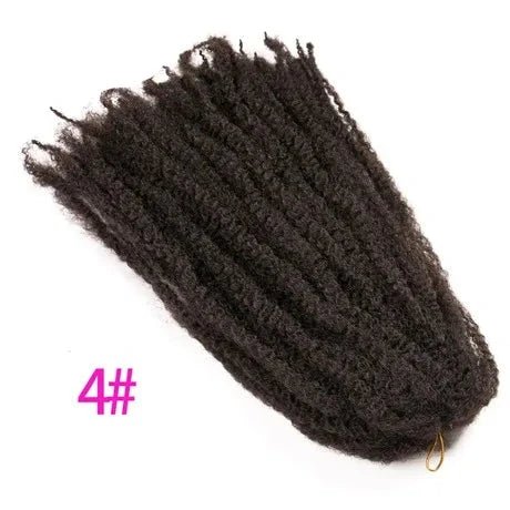 18" Afro Kinky Braiding Hair Synthetic Crochet Marly Braids Extensions 30 Strands Burgundy Black Ombre - Flexi Africa