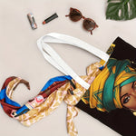 1PC Vibrant African Print Tote Bag - Canvas Shoulder Bag for Women - Free Delivery Worldwide only at Flexi Africa