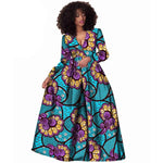 2026African Women Dress Ankara Print Pure Cotton Bazin Riche New Style Dress African Fabric Dashiki Outfits Maxi Dress S1825021 - Free Delivery Worldwide only at Flexi Africa