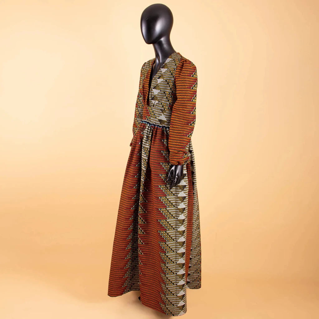 2026African Women Dress Ankara Print Pure Cotton Bazin Riche New Style Dress African Fabric Dashiki Outfits Maxi Dress S1825021 - Free Delivery Worldwide only at Flexi Africa