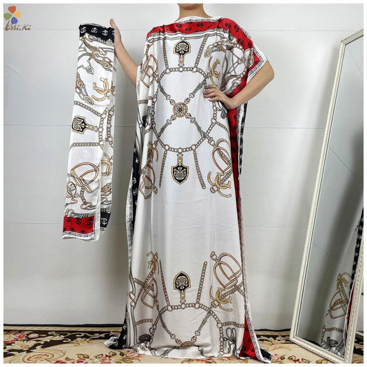 2PC Set of Fashionable Dashiki Robes - Printed Loose Dresses with Luxurious Fabric for Women - Free Delivery Worldwide only at Flexi Africa