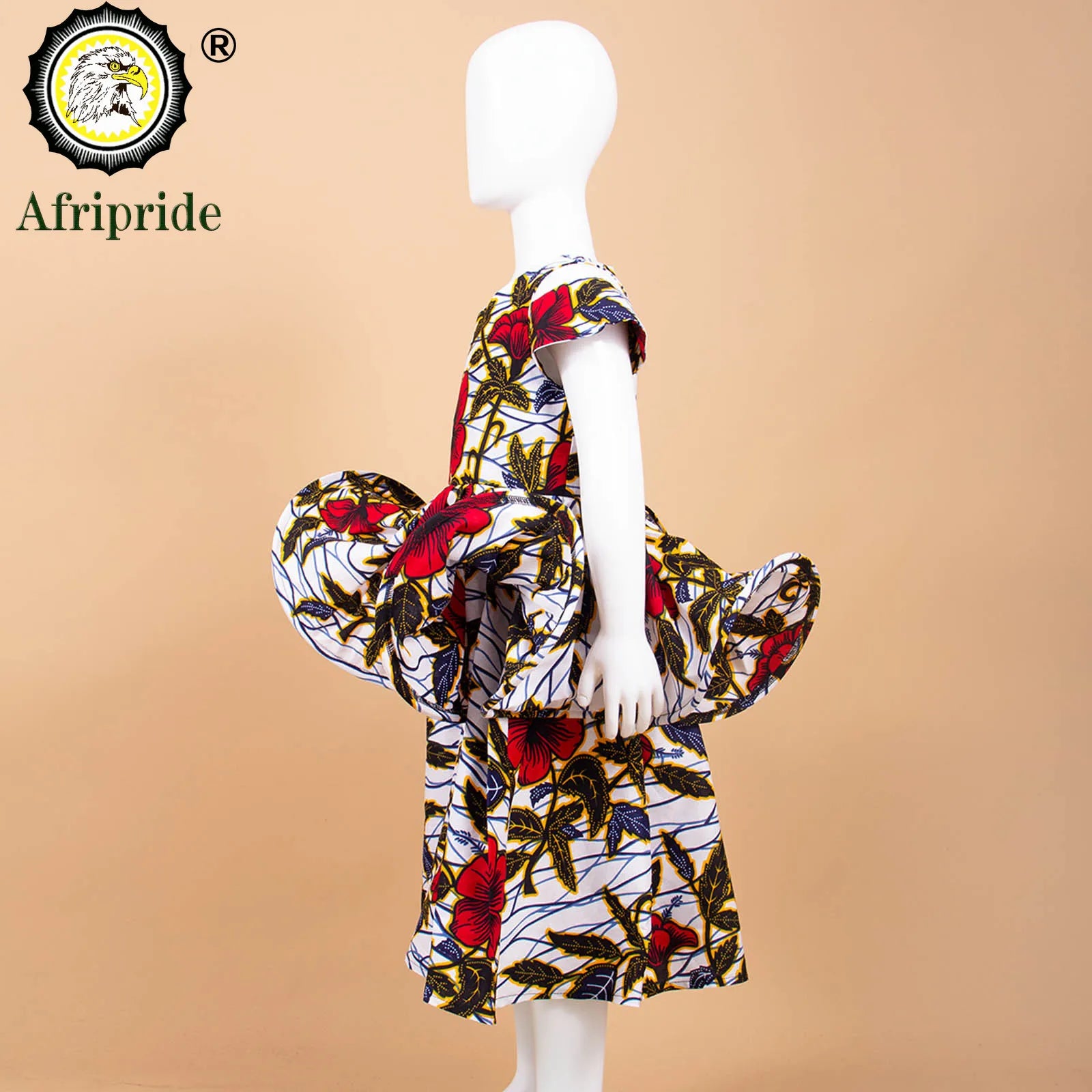 Kids African Print Princess Dress – Sleeveless Ankara Casual Mini Dress for Girls