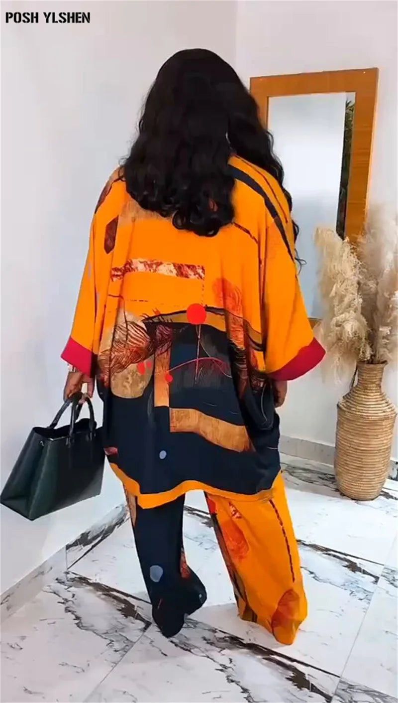 Buy Plus Size African Clothes Women Dashiki 2PC Set Print Outfits Tops Pants Trousers Suits for only $64.62 at Flexi Africa!