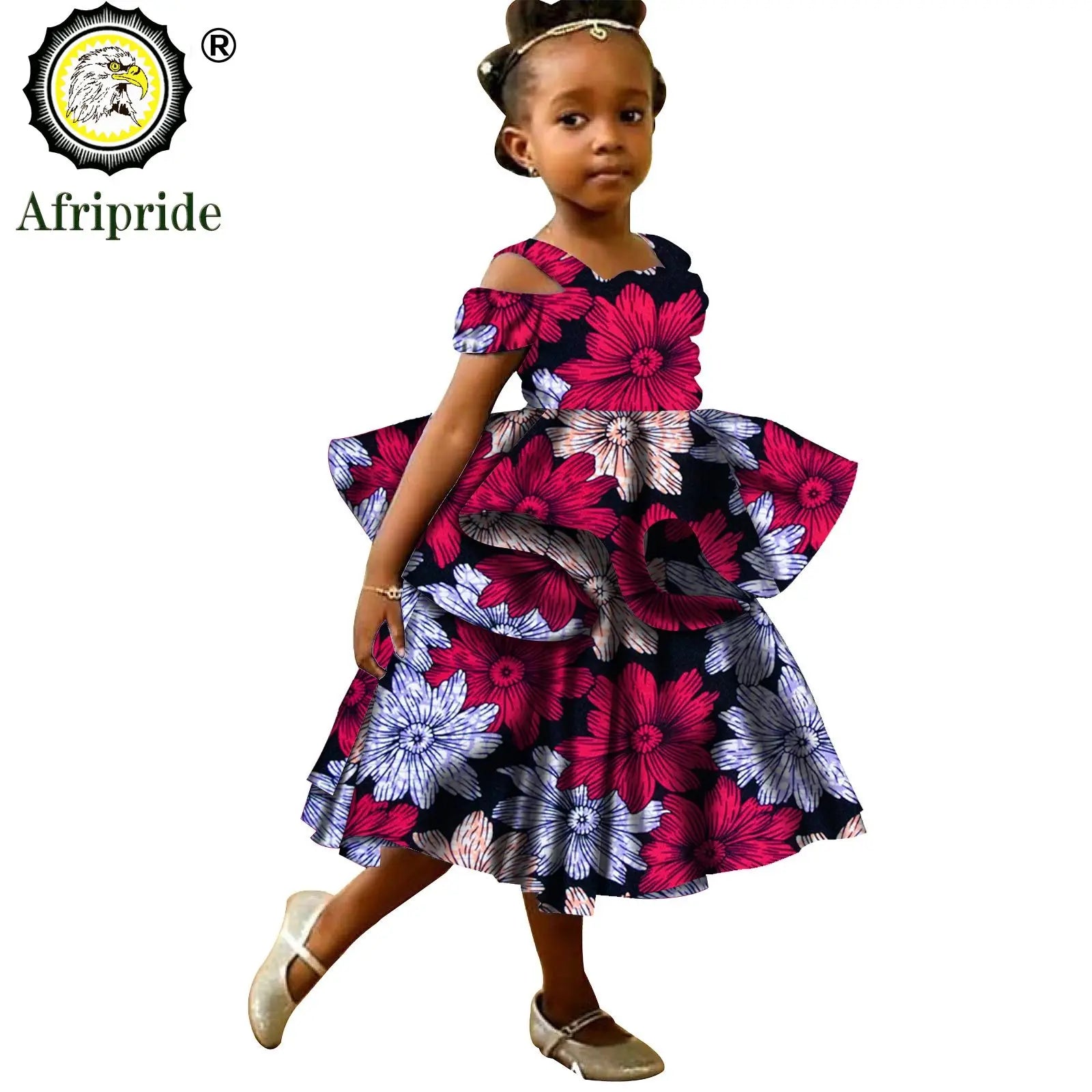 Kids African Print Princess Dress – Sleeveless Ankara Casual Mini Dress for Girls