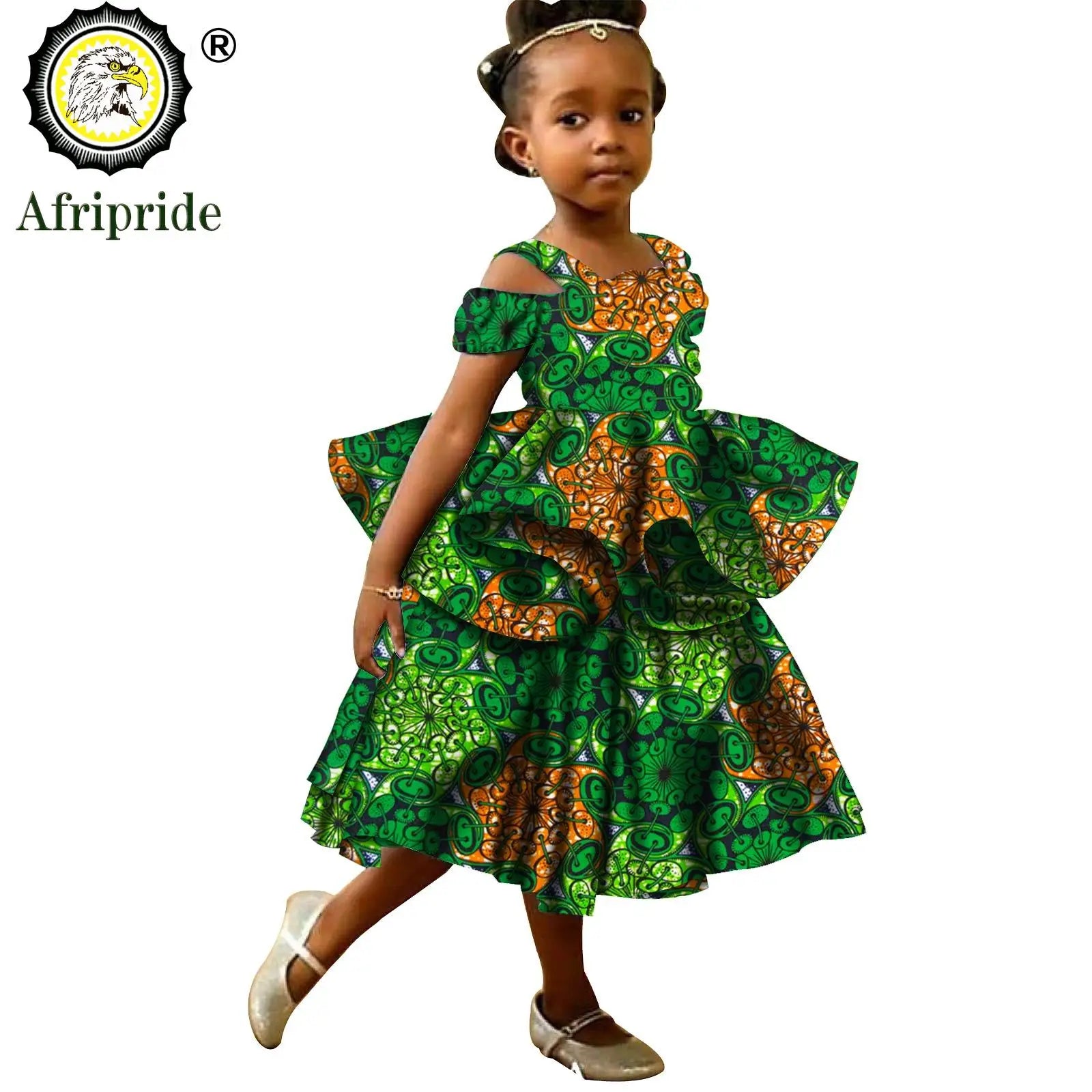 Kids African Print Princess Dress – Sleeveless Ankara Casual Mini Dress for Girls
