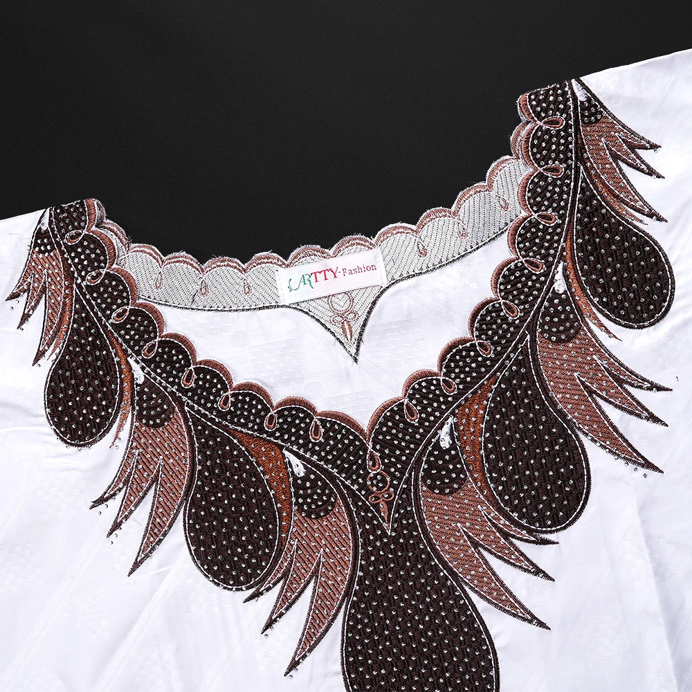 African Clothes for Women African Dashiki Robe Bazin Design Wedding Party Dresses - Free Worldwide only at Flexi Africa