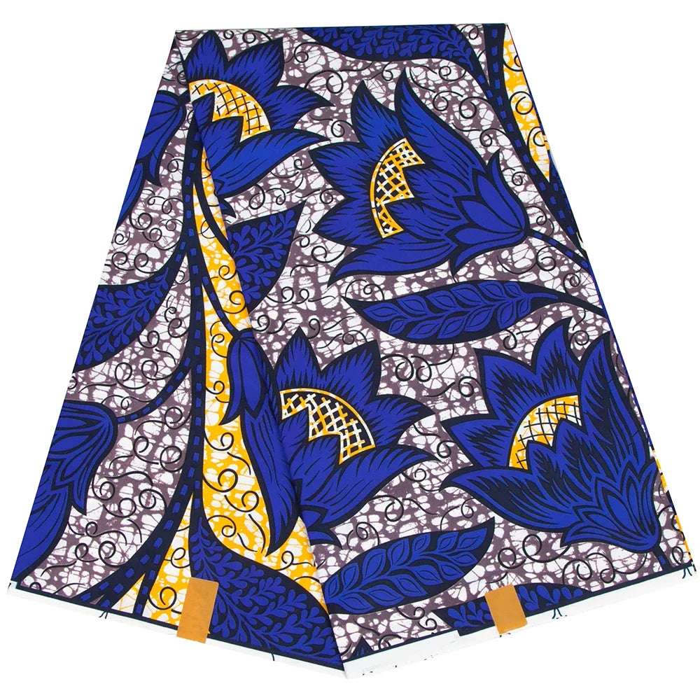 Skirt with blue floral pattern on a white background