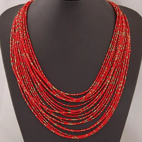 Acrylic Bead Jewelry Sets: Fashionable Necklaces and Bangles for Women - Multicolor Necklace New Jewelry Set - Flexi Africa