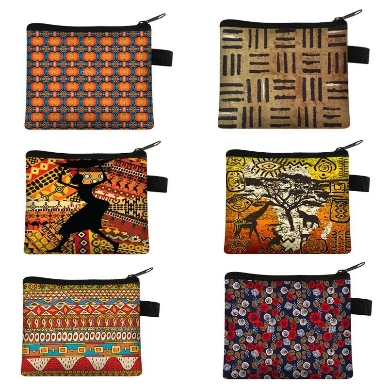 Adorned Essence: Afro-inspired Mini Wallet & Coin Purse for Women - Flexi Africa - Flexi Africa offers Free Delivery Worldwide - Vibrant African traditional clothing showcasing bold prints and intricate designs