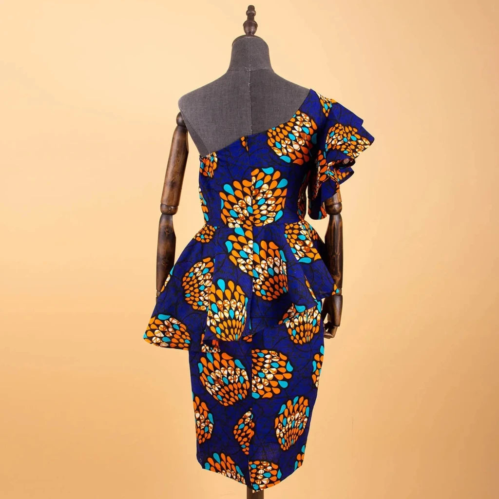 African 2 Piece Set for Women Crop Top + Print Skrit Set Ankara Clothing Dashiki Outfits Blouse Shirt Midi Skirt Casual S1926100 - Free Delivery Worldwide only at Flexi Africa