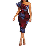 African 2 Piece Set for Women Crop Top + Print Skrit Set Ankara Clothing Dashiki Outfits Blouse Shirt Midi Skirt Casual S1926100 - Free Delivery Worldwide only at Flexi Africa