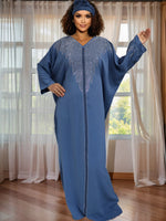 African Ankara Dashiki Kaftan Dress for Women – Rhinestone Wedding & Party Gown - Free Delivery Worldwide only at Flexi Africa