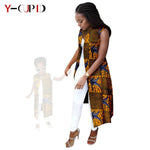 African Ankara Long Vest – Dashiki Cotton Mother Daughter Matching Outfit - Free Delivery Worldwide only at Flexi Africa