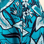 African Ankara Print Dress for Women – O - Neck Three - Quarter Sleeve Mid - Calf Dashiki Dress - Free Delivery Worldwide only at Flexi Africa