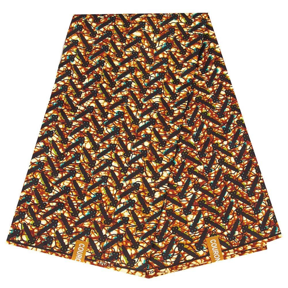 African Ankara Prints Wax Fabric Patchwork Retro Style Warp Sewing Woman Dress Craft DIY Africa Material 100% Polyester By Yard - Free Delivery Worldwide only at Flexi Africa