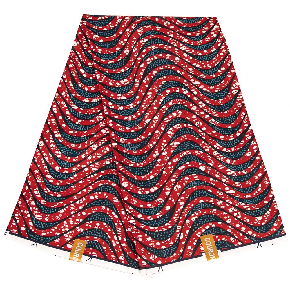 Buy African Ankara Wax Print Fabric – 100% Polyester Block Pattern Material for Sewing for only $4.31 at Flexi Africa!