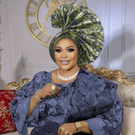 African Auto Gele Headwrap – Bold Fan - Shaped Ready - Made Headtie for Women - Free Delivery Worldwide only at Flexi Africa