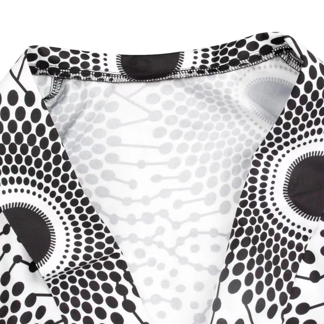 African Clothes for Women 2024 Summer African Women V - neck Polyester Printing Long Sleeve T-shirt Women Top African Clothing - Free Delivery Worldwide only at Flexi Africa
