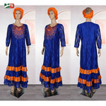 African Clothing for Women – Traditional Plus Size Floral Embroidered Dress - Free Delivery Worldwide only at Flexi Africa