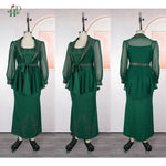 African Dashiki 2PC Set for Women – Diamond Embellished Evening Gown with Matching Coat - Free Delivery Worldwide only at Flexi Africa