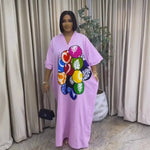 African Dashiki Ankara Evening Gown for Women – Kaftan Abaya Boubou - Free Delivery Worldwide only at Flexi Africa