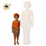 African Dashiki Long Dresses – Ankara Mom and Daughter Matching Family Wear - Free Delivery Worldwide only at Flexi Africa