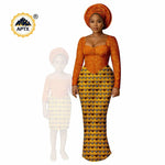 African Dashiki Long Dresses – Ankara Mom and Daughter Matching Family Wear - Free Delivery Worldwide only at Flexi Africa