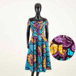 African Dresses for Women Ankara Print Off Shoulder Traditional African Clothing Strapless Dress Ankara Attire
