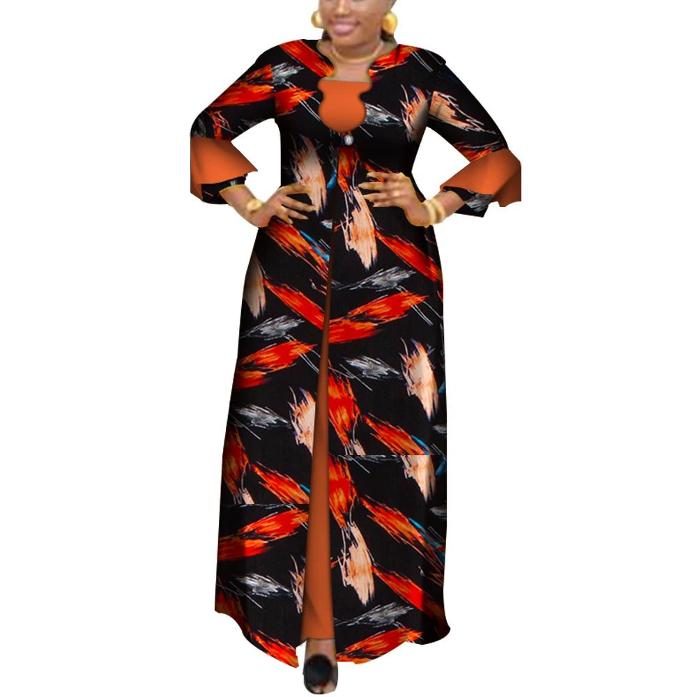 African Dresses for Women – Dashiki Elegant Long Party Dress (Plus Size) - Free Delivery Worldwide only at Flexi Africa