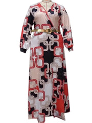 African Dresses For Women Elegant Polyester Long Maxi Dress - Flexi Africa - Free Delivery Worldwide at www.flexiafrica.com