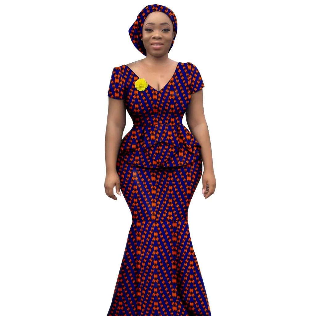 Buy Elegant African Dress – Women’s Printed V-Neck Office, Party & Evening Occasion Dress for only $73.76 at Flexi Africa!