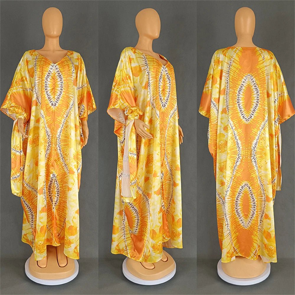 African Dresses for Women: Hijab Kaftan Boubou Robe with Scarf - Free Delivery Worldwide only at Flexi Africa