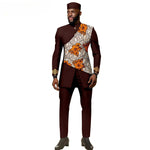 African Ethnic New Style Men's Suit - Elegant and Fitted Design - Fashionable Men's Clothing - Free Delivery Worldwide