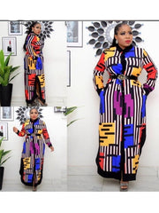 African Inspired Chiffon Dashiki Dress: A Stylish Twist on Traditional Party Attire - Flexi Africa - Flexi Africa offers Free Delivery Worldwide - Vibrant African traditional clothing showcasing bold prints and intricate designs