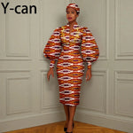 African Long Party Dress for Women – Puff Sleeve V - Neck Slim Dress Free Delivery Worldwide only at Flexi Africa