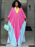 African Maxi Dress for Women – 3/4 Sleeve Dashiki Abaya Style Ankara Dress - Free Delivery Worldwide only at Flexi Africa