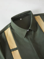 African Men’s Stripe Pattern Outfit Set – Long Sleeve Cultural Robe & Matching Drawstring Pants - Free Delivery Worldwide only at Flexi Africa