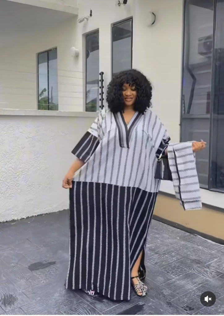 African Plus Size Evening Gowns for Women | V - Neck Half Sleeve Wedding & Party Dresses - Free Delivery Worldwide only at Flexi Africa