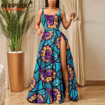 African Print Crop Top and Maxi Skirt Set – Women’s 2PC Ankara Outfit, Traditional Party Wear - Free Delivery Worldwide only at Flexi Africa