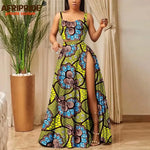 African Print Crop Top and Maxi Skirt Set – Women’s 2PC Ankara Outfit, Traditional Party Wear - Free Delivery Worldwide only at Flexi Africa