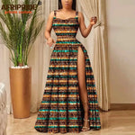 African Print Crop Top and Maxi Skirt Set – Women’s 2PC Ankara Outfit, Traditional Party Wear - Free Delivery Worldwide only at Flexi Africa