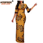 African Print Dashiki Bodycon Maxi Dress – Half Sleeve Ankara Party Wear - Free Delivery Worldwide only at Flexi Africa
